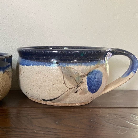 Last chance Studio pottery soup bowls with handle - Picture 11 of 11